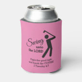Aangepaste CHRISTELIJKE GOLFER Zingt naar de Lord  Blikjeskoeler (Blikje Achterkant)