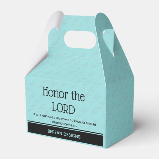 Aangepaste Christelijke HONOR HONOR HONOR LORD Naa Bedankdoosjes (Voorkant Zijde)