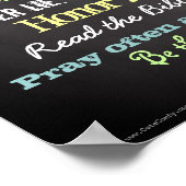 Aangepaste Christelijke huishandtekening voor fami Poster (Hoek)