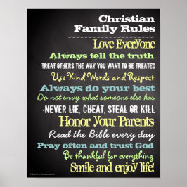 Aangepaste Christelijke huishandtekening voor fami Poster