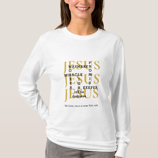 Aangepaste christelijke Jezus Wegmaker T-shirt (Voorkant)
