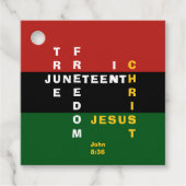 Aangepaste Christelijke JUNETEENTH Bedankjes Labels (Voorkant)