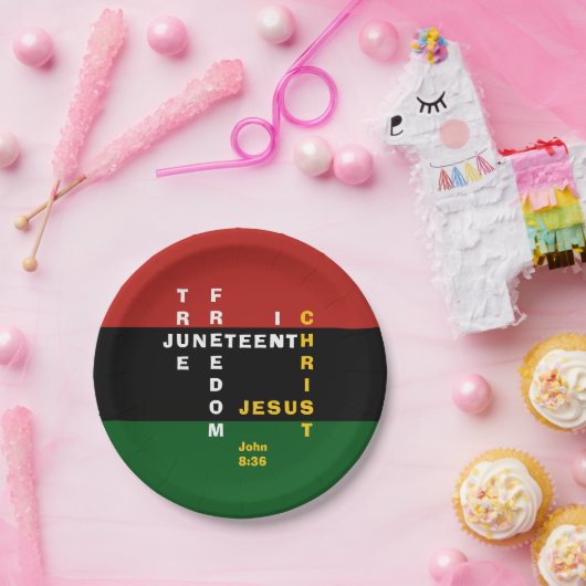 Aangepaste Christelijke JUNETEENTH Papieren Bordje (Feest)