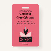 Aangepaste Christelijke Kerk Personeel Vrijwillige Badge (Achterkant)