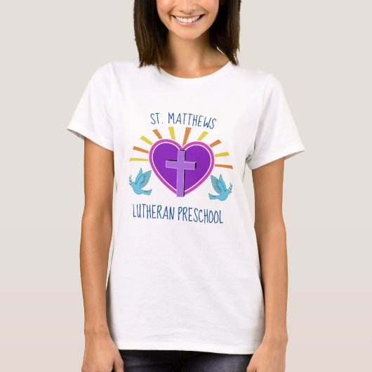 Aangepaste Christelijke kleuterschool Schattige Te T-shirt (Voorkant)