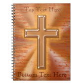 Aangepaste Christelijke laptops met Gold CROSS Notitieboek (Voorkant)
