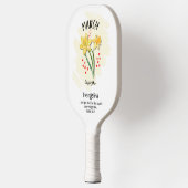 Aangepaste Christelijke MAART Geboortemaand Bloem  Pickleball Paddle (Links)