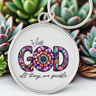 Aangepaste Christelijke Met God Zijn Alle Dingen M Sleutelhanger