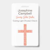 Aangepaste Christelijke naam van vrijwilligers voo Badge (Achterkant)