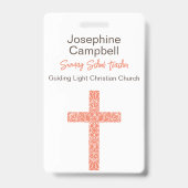 Aangepaste Christelijke naam van vrijwilligers voo Badge (Voorzijde)