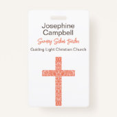 Aangepaste Christelijke naam van vrijwilligers voo Badge (Voorkant)