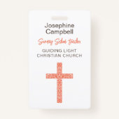 Aangepaste Christelijke naam van vrijwilligers voo Badge (Voorkant)