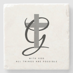 Aangepaste Christelijke pastor voor religieuze dwa Stenen Onderzetter