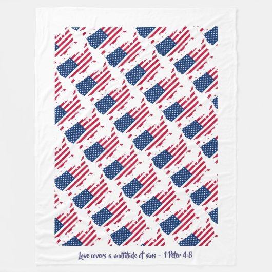 Aangepaste Christelijke prijsopgave Amerikaanse vl Fleece Deken (Voorkant)