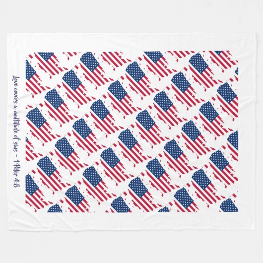Aangepaste Christelijke prijsopgave Amerikaanse vl Fleece Deken (Voorkant (Horizontaal))