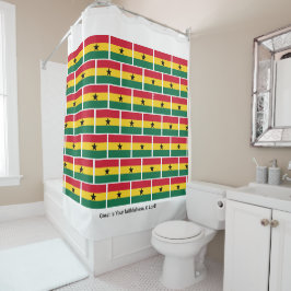 Aangepaste Christelijke scripts GHANA FLAG Douchegordijn