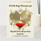 Aangepaste Christelijke verjaardagskaart voor doch Kaart (Voorkant)