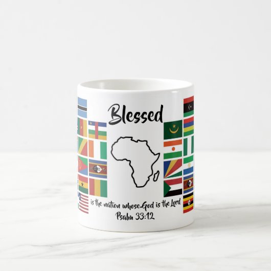 Aangepaste Christelijke VLAG VAN AFRIKA Koffiemok (Center)