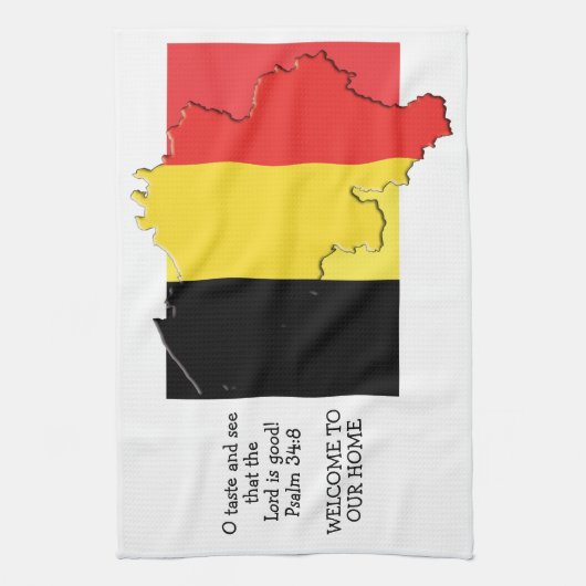 Aangepaste Christelijke VLAG VAN BELGIË Keuken Han Theedoek (Verticaal)