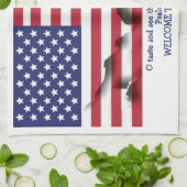 Aangepaste Christelijke VLAG VAN DE VS Theedoek (Gevouwen)