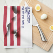 Aangepaste Christelijke VLAG VAN DE VS Theedoek (Quarter Fold)