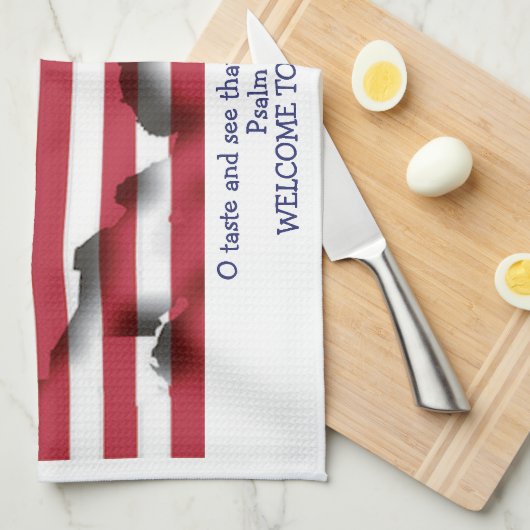 Aangepaste Christelijke VLAG VAN DE VS Theedoek (Quarter Fold)