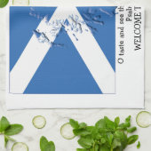 Aangepaste Christelijke VLAG VAN SCHOTLAND Keukenh Theedoek (Gevouwen)