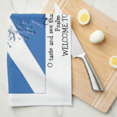 Aangepaste Christelijke VLAG VAN SCHOTLAND Keukenh Theedoek (Quarter Fold)