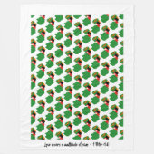 Aangepaste Christelijke vlag van Zambia Fleece Deken (Voorkant)