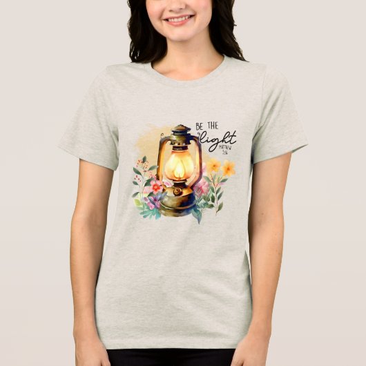 Aangepaste christelijke wees het licht Tri-Blend shirt (Voorkant)