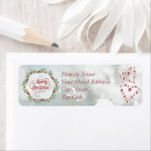 Aangepaste Christmas Candy Cane retour adreslabels Etiket (Insitu)