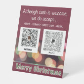 Aangepaste Christmas Craft Show Vendor Booth Reclamebord Met Voetstuk (Voorkant)