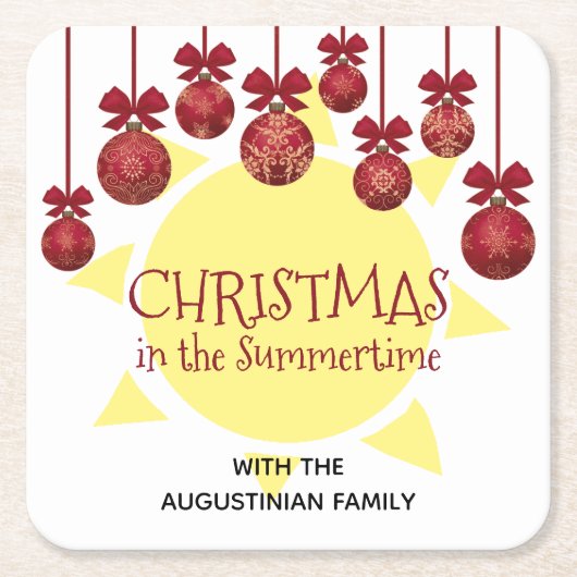 AANGEPASTE CHRISTMAS IN DE TOP KARTONNEN ONDERZETTERS (Voorkant)