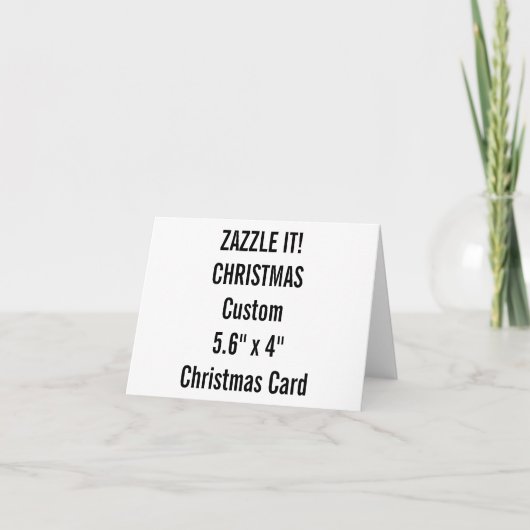 Aangepaste Christmas Kaart 5,6 inch x 4 inch Blank (Voorkant)