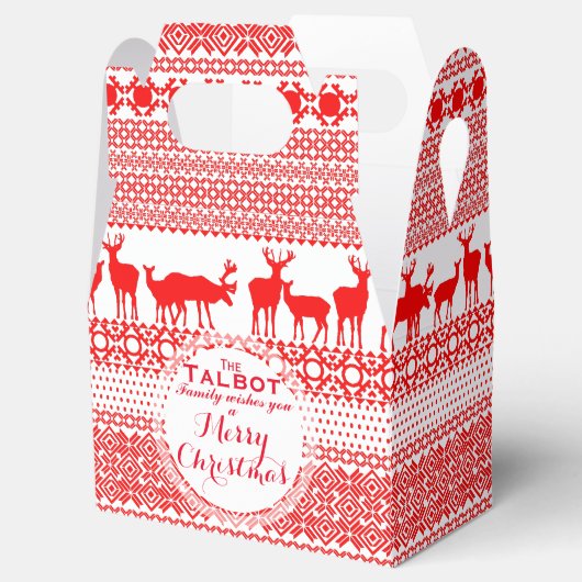 AANGEPASTE CHRISTMAS SEASON'S GREETTE Favor Box Bedankdoosjes (Geopend)
