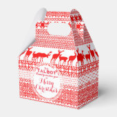 AANGEPASTE CHRISTMAS SEASON'S GREETTE Favor Box Bedankdoosjes (Voorkant Zijde)
