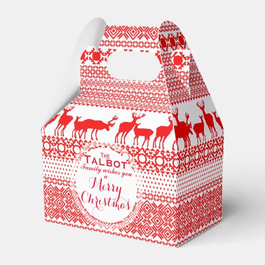 AANGEPASTE CHRISTMAS SEASON'S GREETTE Favor Box Bedankdoosjes (Voorkant Zijde)