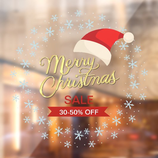 aangepaste Christmas Snowflake Sale Zakelijke adve Raamsticker (Vel 2)