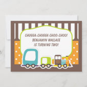 Aangepaste Chugga trein verjaardagsfeestuitnodigin Kaart (Voorkant)