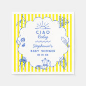 Aangepaste Ciao Baby Italiaans thema Baby shower D Servet (Voorkant)