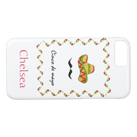 Aangepaste Cinco De Mayo-telefoonzaak Case-Mate iPhone Case (Achterkant (Horizontaal))