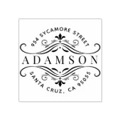 Aangepaste circulaire familienaam Modern retouradr Rubberstempel (Afrduk)