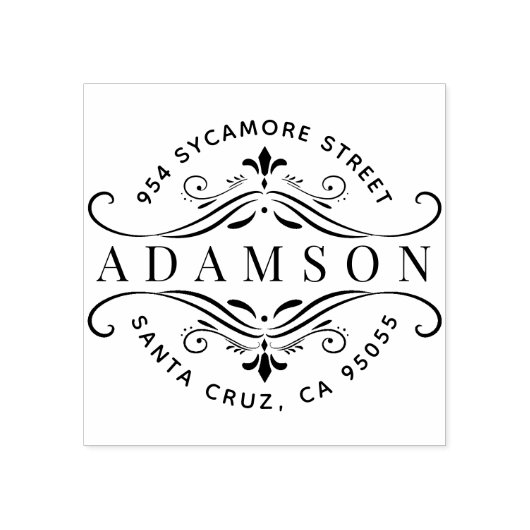 Aangepaste circulaire familienaam Modern retouradr Rubberstempel (Afrduk)