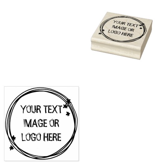 Aangepaste circulaire rubberstempel (Gestempeld)