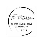 Aangepaste circulaire rustieke familienaam rubberstempel (Afrduk)