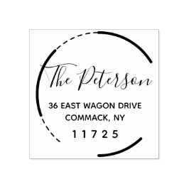 Aangepaste circulaire rustieke familienaam rubberstempel