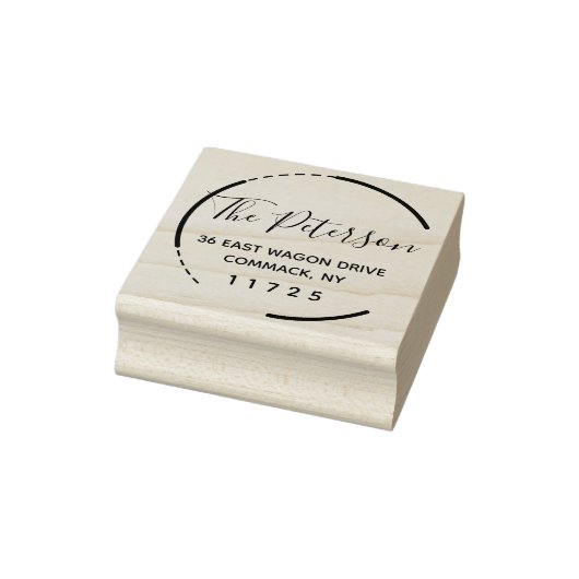 Aangepaste circulaire rustieke familienaam rubberstempel (Stempel)