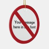 Aangepaste Cirkel met welslagen Keramisch Ornament (Rechts)