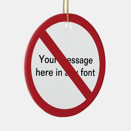 Aangepaste Cirkel met welslagen Keramisch Ornament (Rechts)