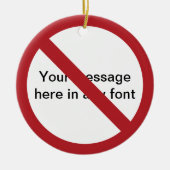 Aangepaste Cirkel met welslagen Keramisch Ornament (Voorkant)